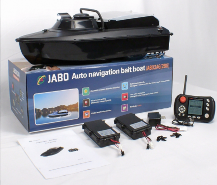 Прикормочный кораблик Jabo 2 эхолот, GPS автопилот