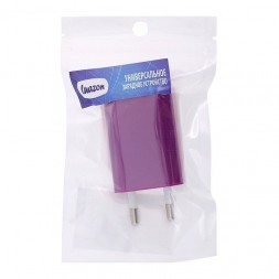 Сетевое зарядное устройство универсальное USB, МИКС, 1,0А