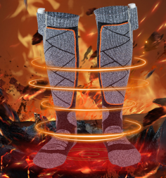 Термоноски Get Socks Y3 серо-чёрные 4000 мАч